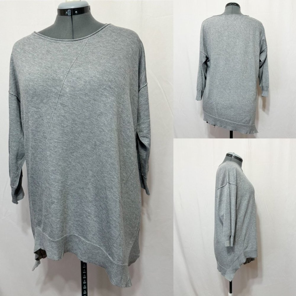 89Th & Madison SzXL Baltic Sea Crewneck Tunic Pullover Sweater